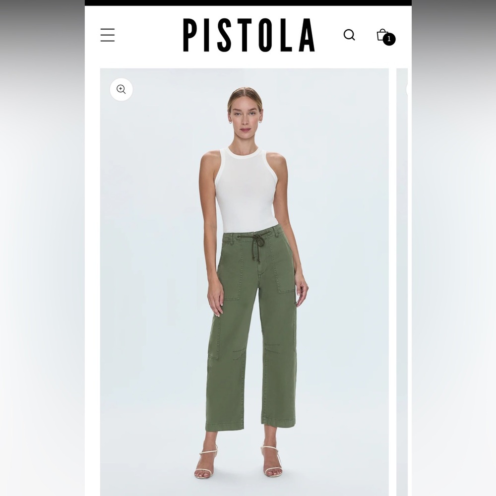 Pistola Olive Wide Leg Pants